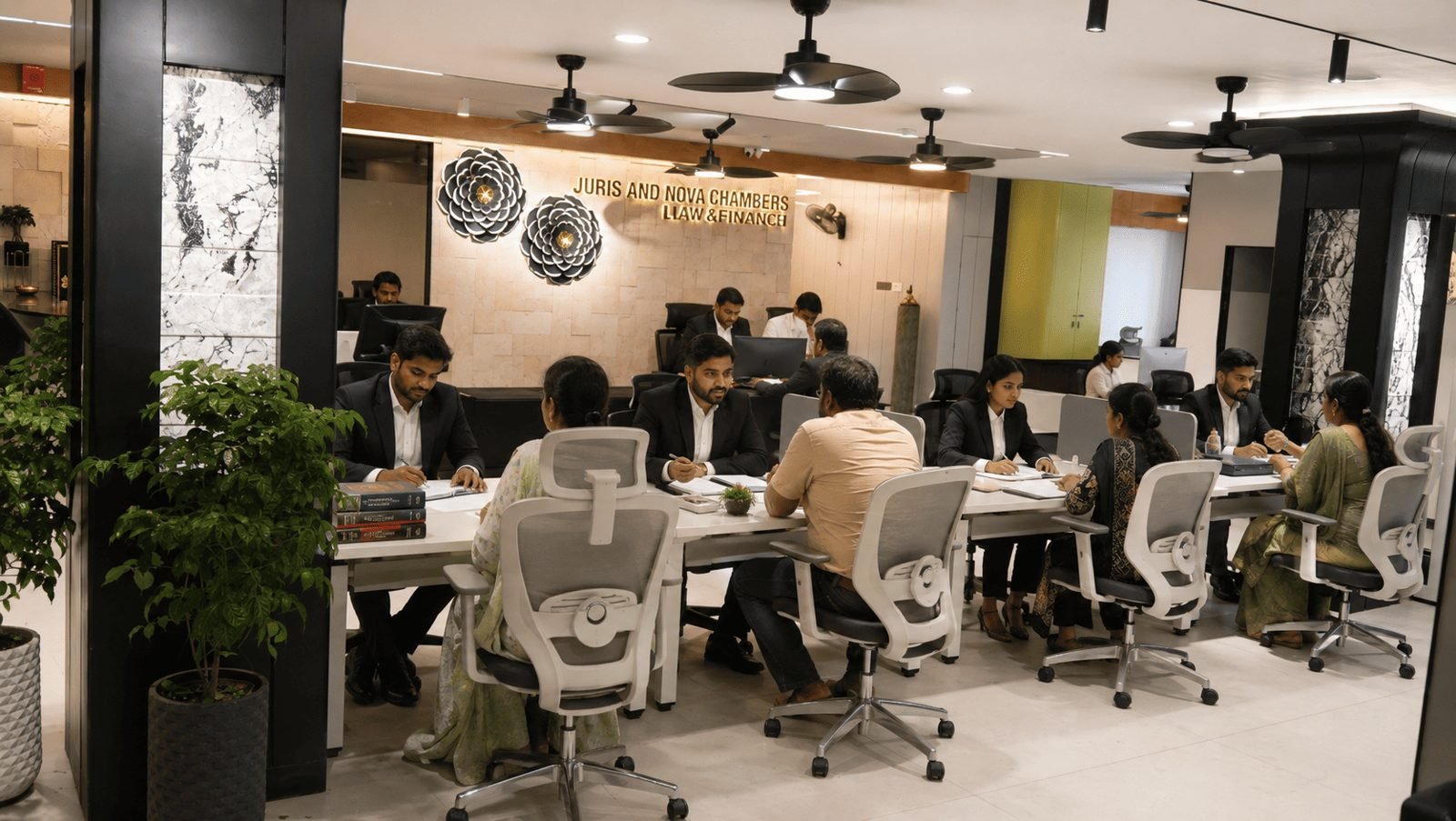 Advocates at Juris And Nova Chambers advising clients at the George Town, Chennai office